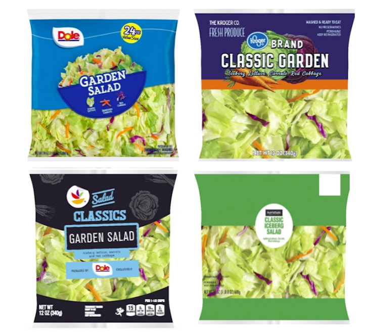 Dole, Kroger, Giant and Marketside Bagged Salad Listeria Recall