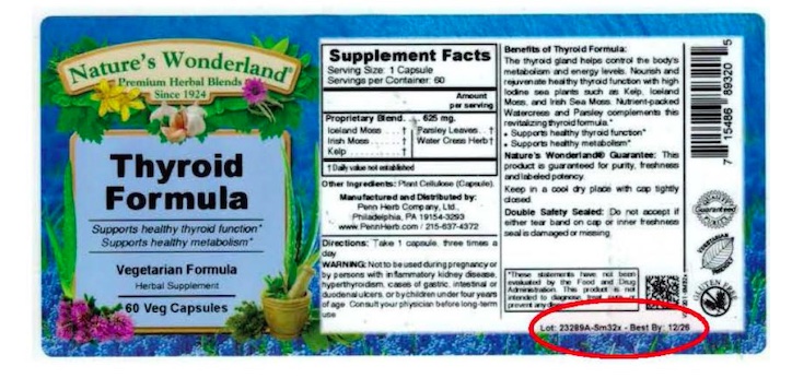 Thyroid formula Salmonella