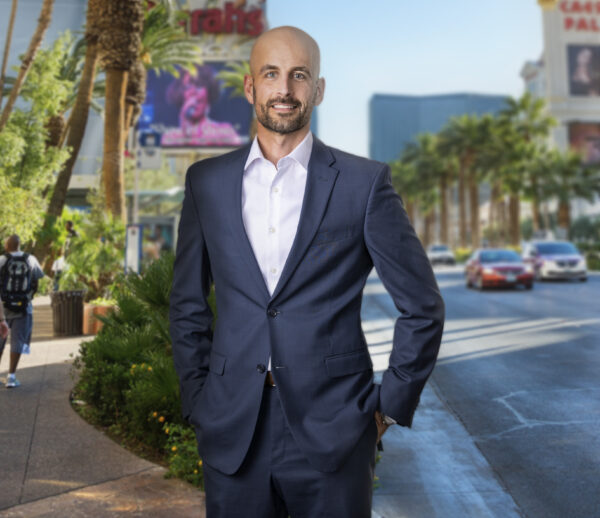 Attorney Raymond Trueblood-Konz at the Las Vegas Strip