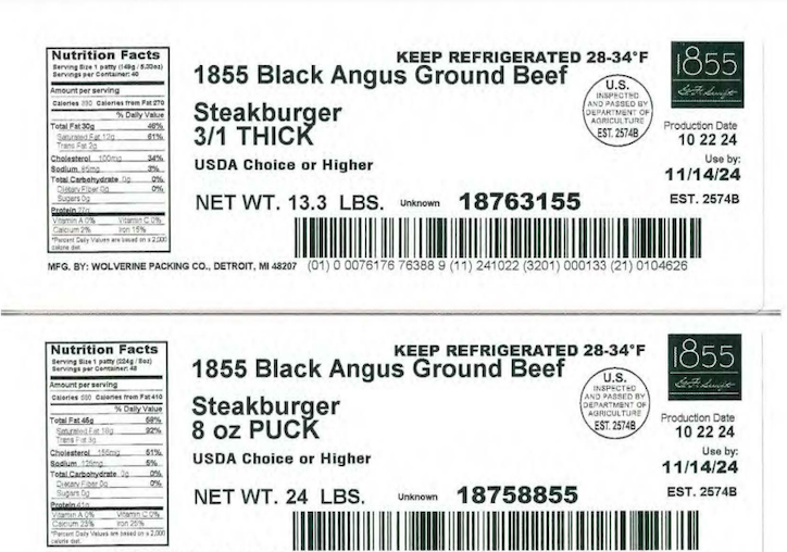 Wolverine Ground Beeef E. coli Recall