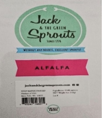 Jack & the Green Sprouts Listeria Recall