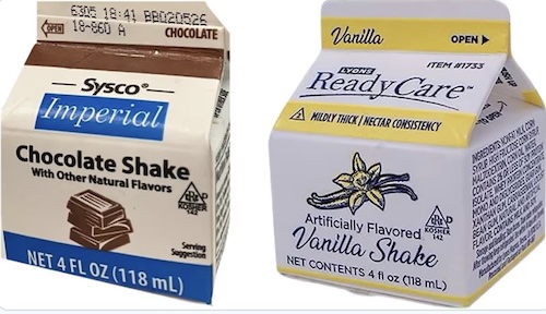 Sysco and ReadyCare meal replacement shakes